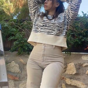 DKNY Sport Zebra Print Sweater